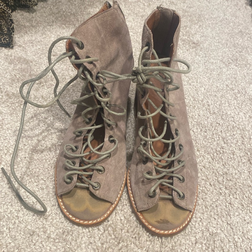 Jeffrey Campbell lace up booties